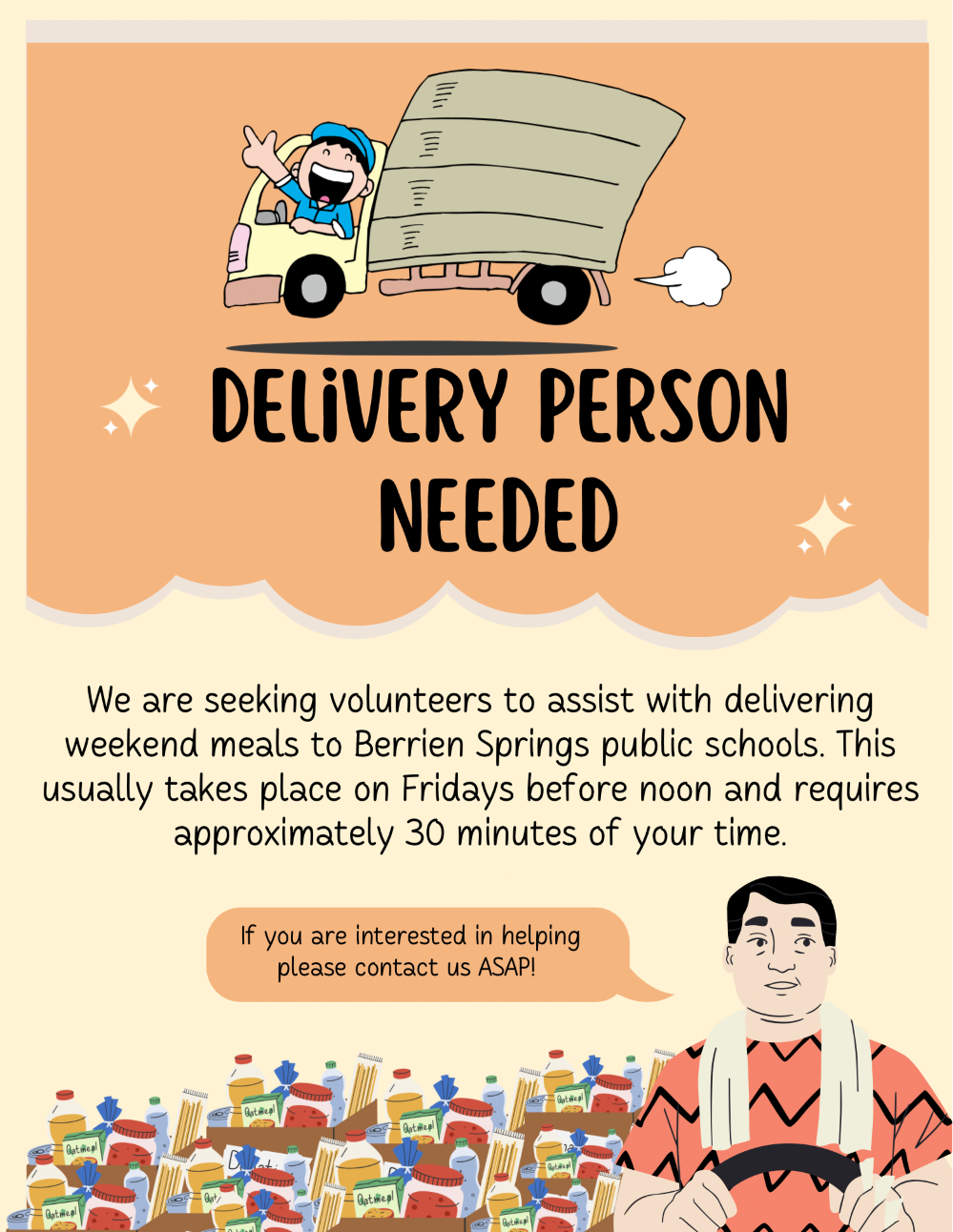 Delivery Person needed